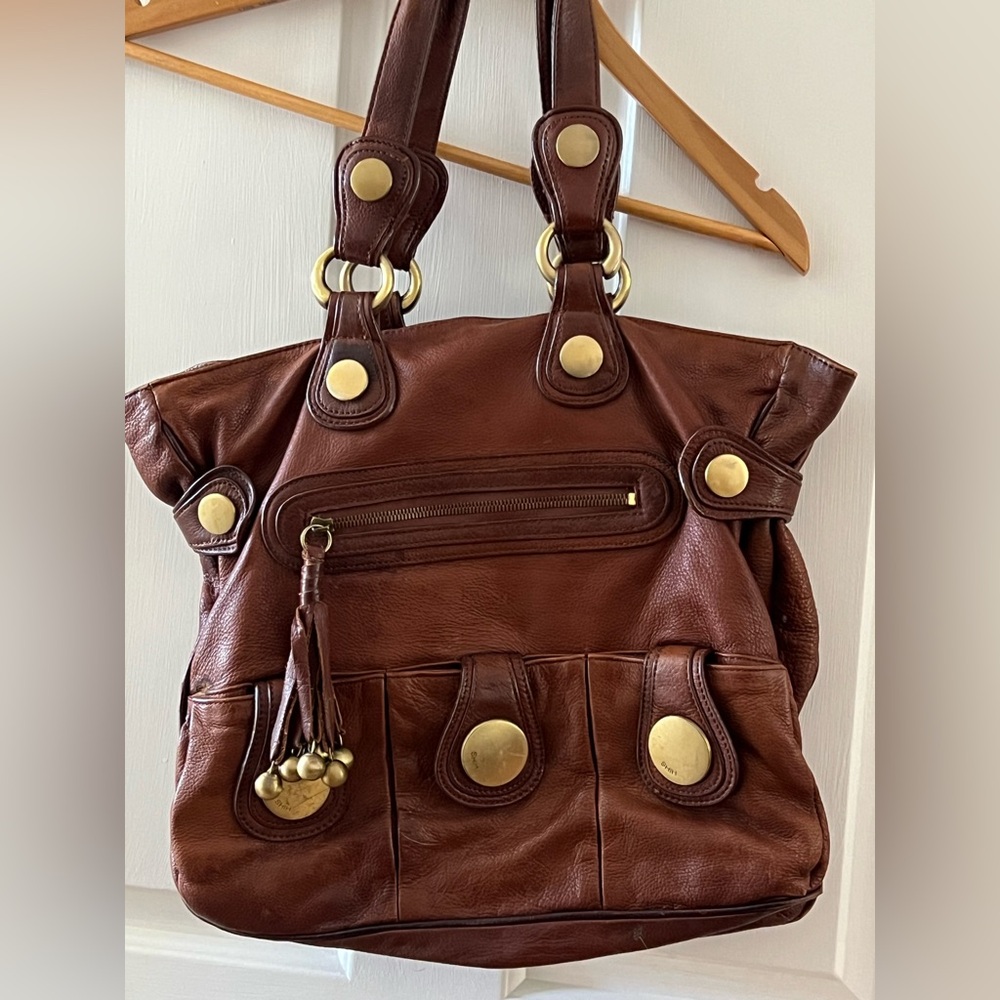 Shin Brown Messenger Bag—excellent soft real leather